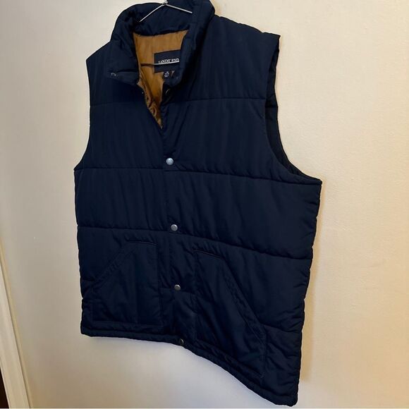 Lands' End Men's Size XL Puffer Vest Blue Polyester - Picture 2 of 6